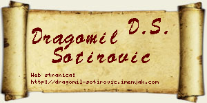 Dragomil Sotirović vizit kartica